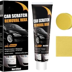 Scratch Repair Wax for Car, 2024 New Car Scratch Repair Paste Polishing Wax, Professional Car Scratch Remover Kit with Wipe & Sponge for Car Vehicles Deep Scratches (1 Pcs)