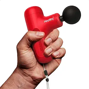 Super Mini Massage Gun,4.8IN Small Travel Pain Relief Handheld Portable Massager,Full Body Recovery & Relief for Outdoors,USB Charging,5 Speeds,Gifts for Men&Women (Red)