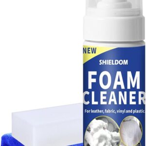 Multifunctional Car Interior Foam Cleaner Multi Purpose Foaming Deep Cleaning for Auto and Home Remove Stain from Leather, Fabric, Carpet, Upholstery and Plastic - 5 oz / 150 ML