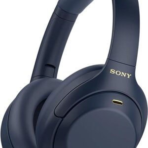 Sony WH-1000XM4 Wireless Premium Noise Canceling Overhead Headphones with Mic for Phone-Call and Alexa Voice Control, Midnight Blue WH1000XM4