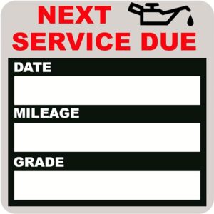 Oil Change Stickers Static Cling, 120pcs 2x2 Inches Oil Change Reminder Sticker for Windshield with No Residue, Clear Next Service Due Labels for Car Auto Vehicle Window