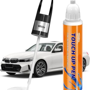 Car Scratch Repair, White Car Paint Touch up, Premium Car Scratch Remover for Deep Scratches, Precise Automotive Paint Color Matching, Also Used as Wheel Paint, Rim Paint(White)