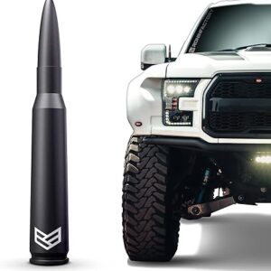 Ronin Factory 50 Cal Bullet Antenna for Ford F150 F250 F350 Super Duty Ford Raptor Ford Bronco Truck Ford F-150 Accessories F150 Antenna RAM 1500 Short Antenna Replacement Ford F150 Antenna