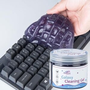 Raxel Direct Car Cleaning Gel Universal Detailing Kit Automotive Dust Car Cleaner Slime Auto Air Vent Interior Detail Remover for Car Putty Cleaning Keyboard Cleaner Car Accessories Galaxy Dark Purple