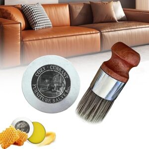 Wise Owl Furniture Salve For Leather, 2024 New Furniture Leather Salve And Brushes, Furniture Leather Salve, Wood Furniture Salve, Suitable For Furniture, Leather Sofa, Floor Maintenance (1Pcs)