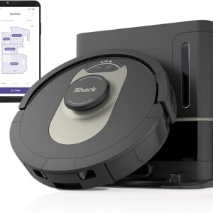 Shark AV2501AE AI Robot Vacuum with XL HEPA Self-Empty Base, Bagless, 60-Day Capacity, LIDAR Navigation, Perfect for Pet Hair, Compatible with Alexa, Wi-Fi Connected, Carpet & Hard Floor, Black