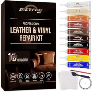 Leather Repair Kit for Furniture, Couch, Sofa, Jacket, Car Seats and Purse, Restores Faux, Artificial, Genuine Pleather and Any Material, with Super Easy to Follow Instructions to Match Any Color