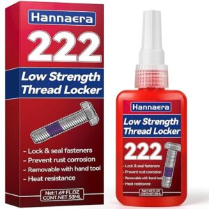 Thread Locker 222L Purple 50ML/1.69FL OZ, Low Strength Removable, Lock & Seal Nuts, Bolts, Fasteners and Metals, High-Temperature, Anaerobic, Anti-Rust