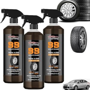 Bronze Bomber Brake Wheel Cleaner, 120ML BB Break Bomber Non-Acid Wheel Cleaner, Perfect for Cleaning Wheels and Tires, Rim Cleaner & Brake Dust Remover (3pc)