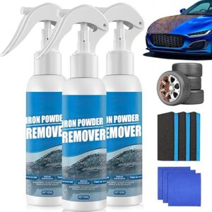 Iron Powder Remover, Car Rust Removal Spray, Rust Out Instant Remover Spray, Iron Powder Remover for Rust from Tools, Metals, Car Parts (3PCS,100ML)