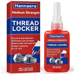 Thread Lock Blue, Threadlocker Medium Strength, Lock and Seal Metal Nuts, Bolts & Fasteners, All-Purpose, Anaerobic (1.69Fl oz/50ml)