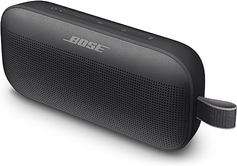 Bose SoundLink Flex Bluetooth Speaker, Portable Speaker with Microphone, Wireless Waterproof Speaker for Travel, Outdoor and Pool Use, Black