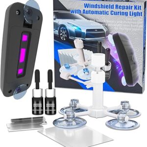 Windshield Repair Kit, Windshield Crack Repair for Chips and Cracks, Glass Repair Fluid with Pressure Syringes, Car Windshield Chip Repair Kit Quick Fix for Chips, Cracks, Star-Shaped Crack