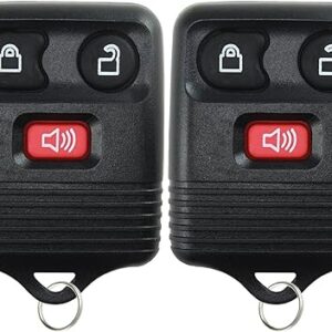 2 Keyless Option Replacement Keyless Entry Remote Control Key Fob Clicker Transmitter 3 Button - Black