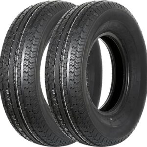 Set of 2 Anlibatt ST225/75R15 Radial Trailer Tire, ST 225/75R/15 tire, 225/75/15 Trailer Tire, 10 Ply Load Range E, 117N