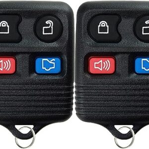 2 KeylessOption Replacement Keyless Entry Remote Control Key Fob Clicker Transmitter - Black